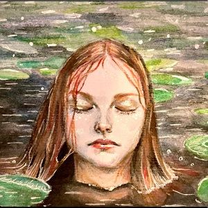 original watercolor “lilies” by me!